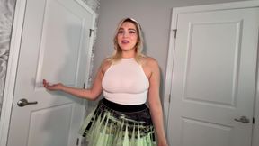 "stepsis, Your Nipples Are Showing".... Big Booty Latina Step Sister Skimpy Skirt &amp; Shirt