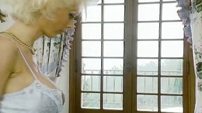 Sandy-haired milf takes huge toy in her hairy pussy