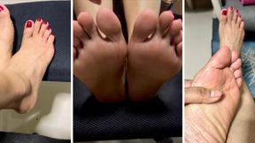 “Pumping Footrest Extension: Red Toes & Soft Soles”