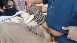 Desi Pakistani Student Girl Got Sex Lesson From Her Old Stepfather