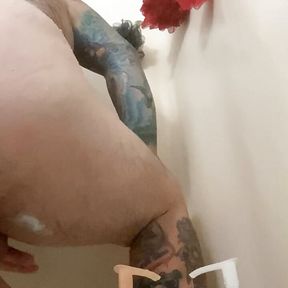 Shaving cock and balls