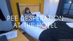 Pee desperation in the hotel room