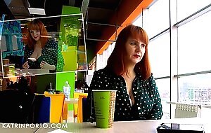 Katrin Porto - Flashing Big Tits and Hairy Pussy In The Mall