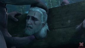 Fag Geralt feels the whole might of Skellige cock in 3D animated orgy