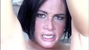 The Brunette Milf with Fake D Boobs Gets It On Alone