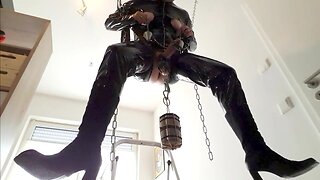 Crossdressing Stud`s Naughty BDSM Fun with Big Cock & Sex Toy