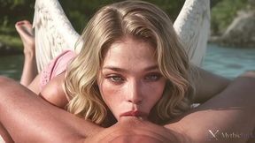 i found an angelic girl who’d fallen from the heavens on the riverbank...i gave her a good welcome to our planet by properly fucking her innocent little holes with my massive cock!! [ai]