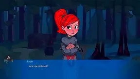 Blonde MILF and Redhead Anime Girls Seduce Alien Android in Camp Pinewood Gravity Falls Adventures