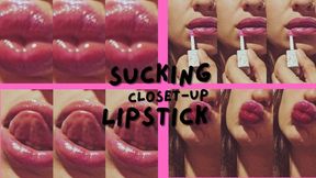 Lipstick Sucking Kiss closet-up