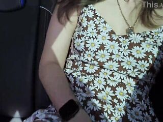 I tease the taxi driver with my twat.