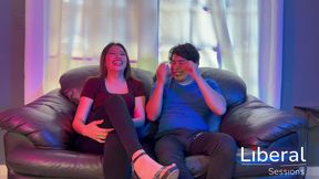 COUPLE OF FRIENDS FULFILL THEIR FANTASY OF HAVING A THREESOME