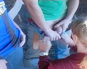 Laki in outdoor sex vid with a chick and two horny dudes