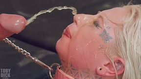 ANAL FIRST PISS for submissive little cunt Lila Storm - She wants to be slapped about, hurt and used like a RIMMING WHORE