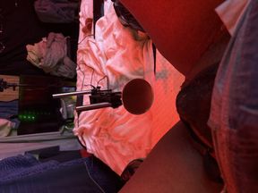 Trans woman alone with sex machine