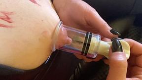 ”Nipples Suck By Hard Pumping & Spitting”