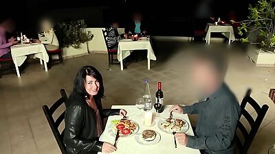 Public extreme! I pulled out his giant cock in the middle of the restaurant...