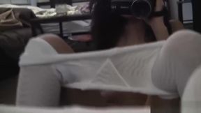 Smokin&#039; Hot Asian Teen lone ranger finger-banging her juicy twat