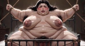 Obese BBW Tied on Bed - Extremely Horny & Needs Cum in Her Pussy