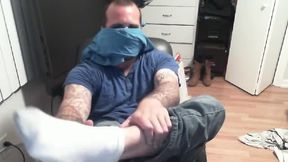 American Chris Shows Off Feet in Socks