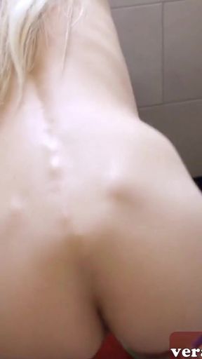 Captivating moment from &quot;Blonde teen girlfriend is cheating her boyfriend in sauna with sugar daddy&quot;