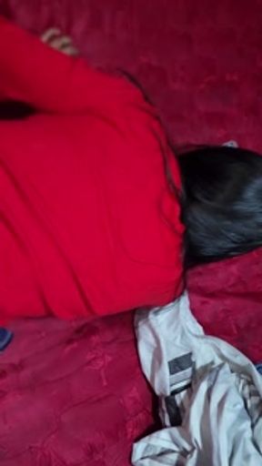 Quickin before my parents arrive he cums in my ass