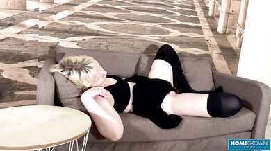 Blonde babe Kate cant get enough of his dick