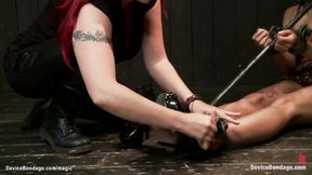 ”Big Titted lesbian tormented in dungeon”