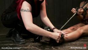 ”Big Titted lesbian tormented in dungeon”