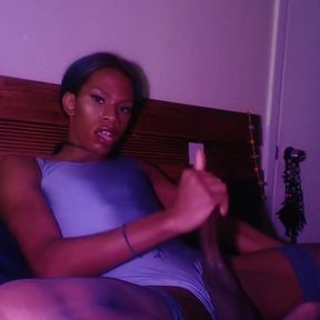 Purple Dream Spandex Bad Girl Bulge Cumshot I love spandex.