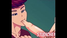 Yaoi gay hentai - Swallowing the cum of my Straight Roommate