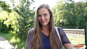 GERMAN SCOUT - Natural Girl Riddy with hairy Pussy get multiple Orgasm at Pick Up Casting