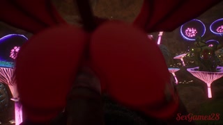 Succubus Girl Gets Fucked By A Devil In A Cave | Monster cock for the sexy girl