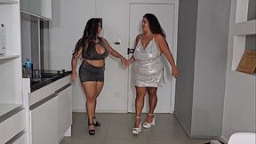 Big tits BBW Lesbians After Party Hardcore Sex