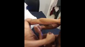 Accidentally cumming all on his big Dick