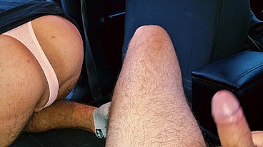 Hot cruise, a stranger got into my pants and fucked me on the highway without a condom in the car
