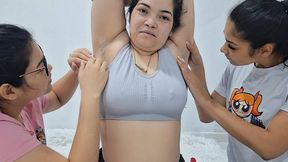They adore my armpits, laughing.