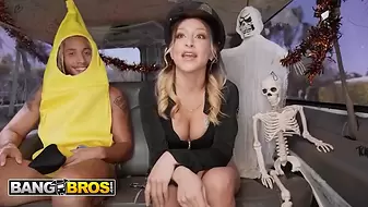 Hot - Mads Flores Gets A Naughty Halloween Pickup And Treats Herself To Derek’s Big Cock