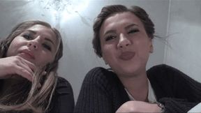 Amazing Pov!!! Clip 38-60-186Julia Me and my friend Betty are resting) maybe you want us to spit on you? Want? Then open your fucking mouth, we will spit on you until you choke