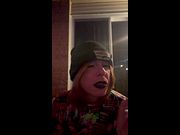 Dolled up Sissy Emo Slut Smoking Fetish