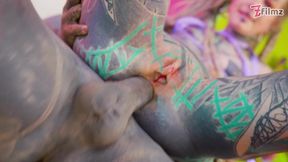 Tattooed Beauties in an Unforgettable Threesome Adventure!