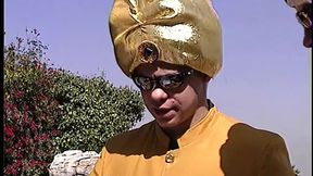 Curvy blonde in glasses takes both her holes with thick shafts