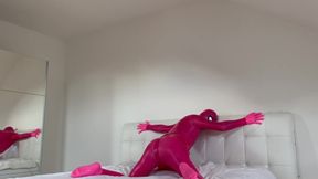 Pink Rubberdoll in Bedroom