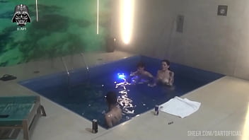 Threesome with friends in the motel pool Part 2