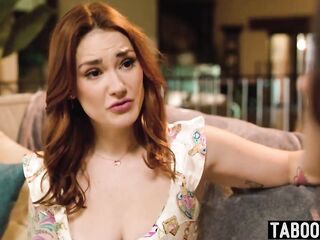 Redhead mother I'd like to fuck stepmom eating a wicked teens bushy cunt