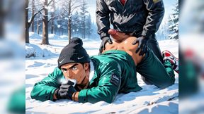 Outdoor Blowjob Man Ass Fuck