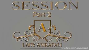 Session Part 2 Total lenghts 3:44 minutes Bdsm Slave Wrapped Foilwrap Latex CBT Ballbusting Cock and Ball Torture Heels HighHeels  LADY AMRAPALI  Herrin Mistress Domina Femdom