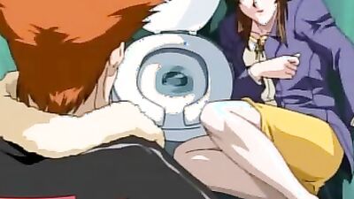 Big-titted cartoon babe gets tied up and fucked hard in steamy threesome