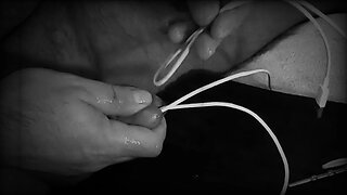 Double penetrated extreme urethral sounding and dilator insertion - cock play same time