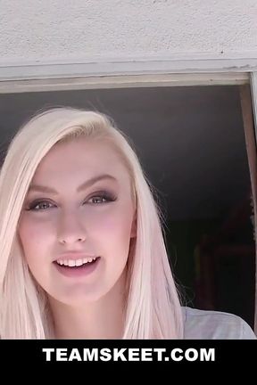 Photo shoot ends with cumshot for pretty blonde Alexa Grace