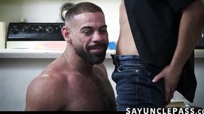 ”Ricky Larkin invites charming tranny Luke Hudson for a nice evening fuck”